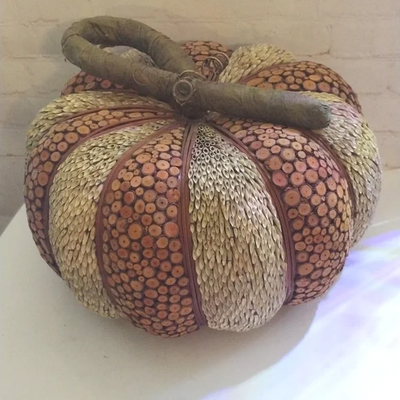 Large Decorative 14" Pumpkin Rustic Fall Decor - Picture 1 of 8